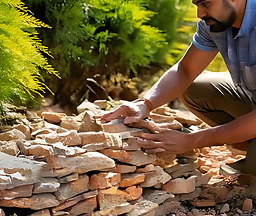 Decorative Rock Installation
